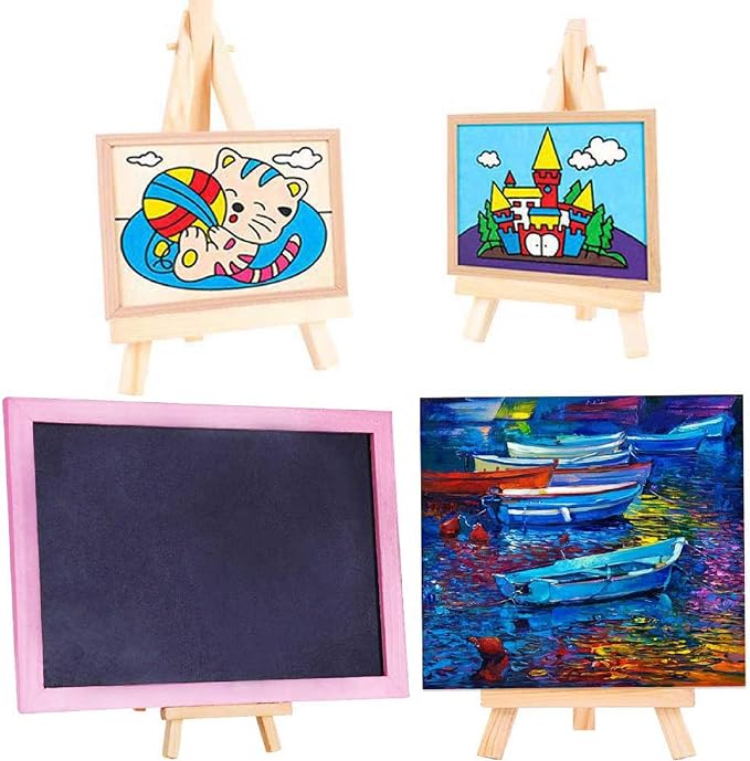9.4 Inches Tall Wood Easels Set of Tabletop Display Easels, Art Craft Painting - Image 5