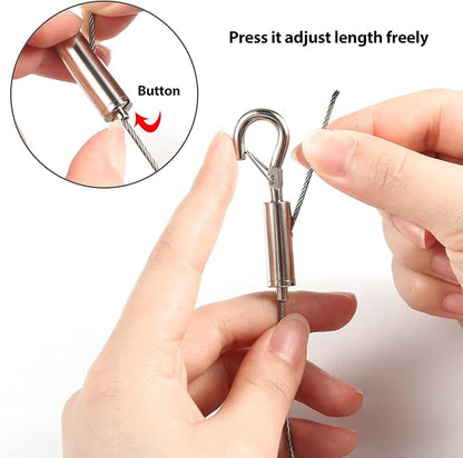 4Pcs 2m x 1.5mm Adjustable Picture Hanging Wire Kit, Heavy Duty Stainless Steel - Image 3