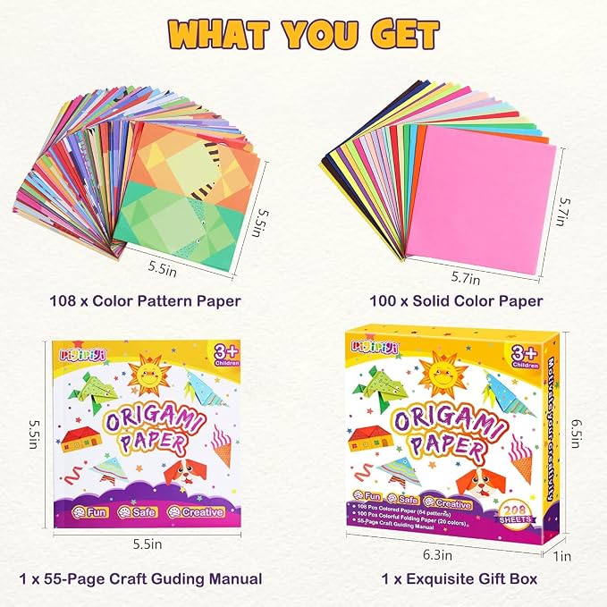 pigipigi Craft Origami Paper for Kids - Image 6
