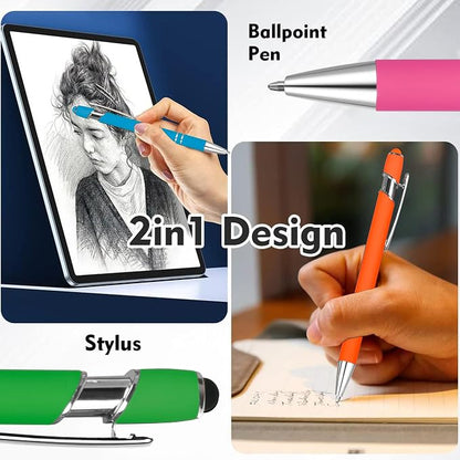 12 PCS 2 in 1 Stylus Ballpoint Pen - Image 2