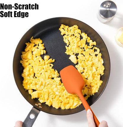 4-Piece Silicone Spatula Scrapers: Doosu 600°F Heat Resistant Food Grade - Image 4