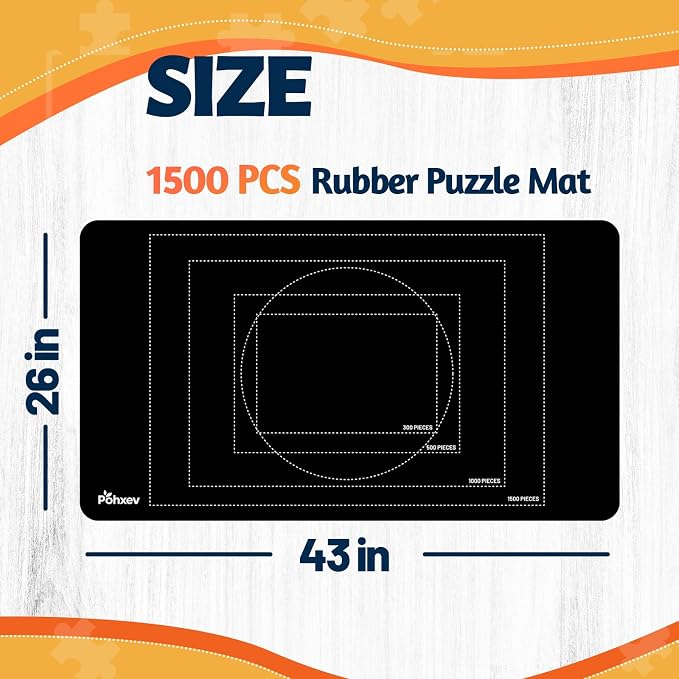 Jigsaw Puzzle Mat Roll Up, Portable Saver Pad 43” x 26” Up to 1500 Pieces - Image 5