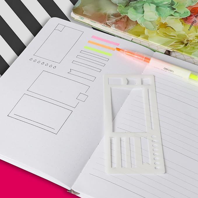 9 Pcs Handmade Flexible Record Template, 3 Style Planner Stencils Set Reusable - Image 6