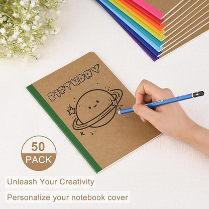 ZCZN 50 Pack Colorful Lined Notebooks Bulk, A5 Journals - Image 4