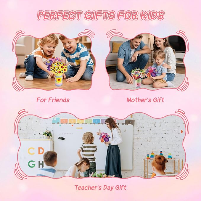 Mostop Crafts for Kids Ages 6-10, DIY Flower Bouquet Craft Kit - Image 7
