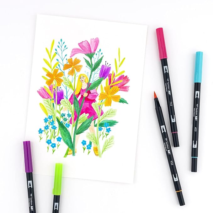 Tombow 56185 Dual Brush Pen Art Markers, Brush and Fine Tip Markers - Image 7