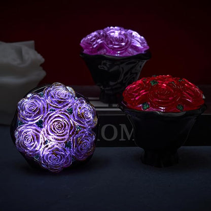 Epoxy Resin Storage Box Silicone Molds A Bouquet of Roses Jar - Image 8
