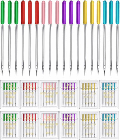 HONEYSEW 60 Pieces Sewing Machine Needles Universal Regular Point Machine - Image 2