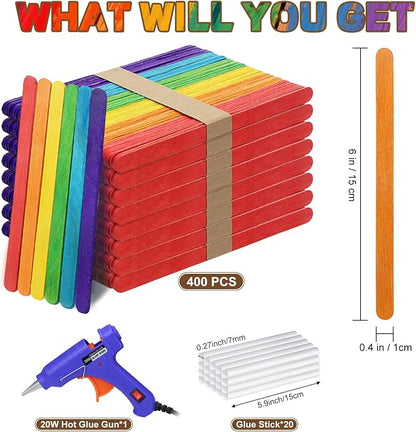 6 inch Colored Wooden Sticks Kits - Image 2