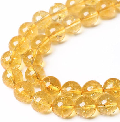 10mm 36Pcs Natural Citrine Beads - Image 4