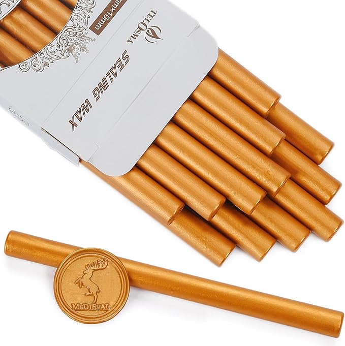 Amber Gold Wax Seal Sticks for Standard Size Hot Melting Glue Gun - Image 2