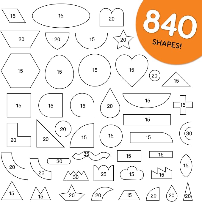 ARTshapes 840 pc Creative Paper Shapes Pack - Image 4