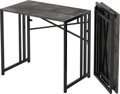 Narrow Folding Computer Desk 35 inch, Writing Gaming Computer Desk by Lutown-TeenHome