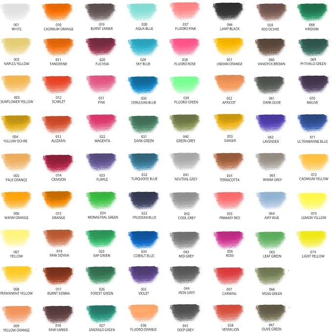 Artecho 72pcs Soft Pastels, 70 Colors Including 4 Fluorescent Colors, Extra - Image 3