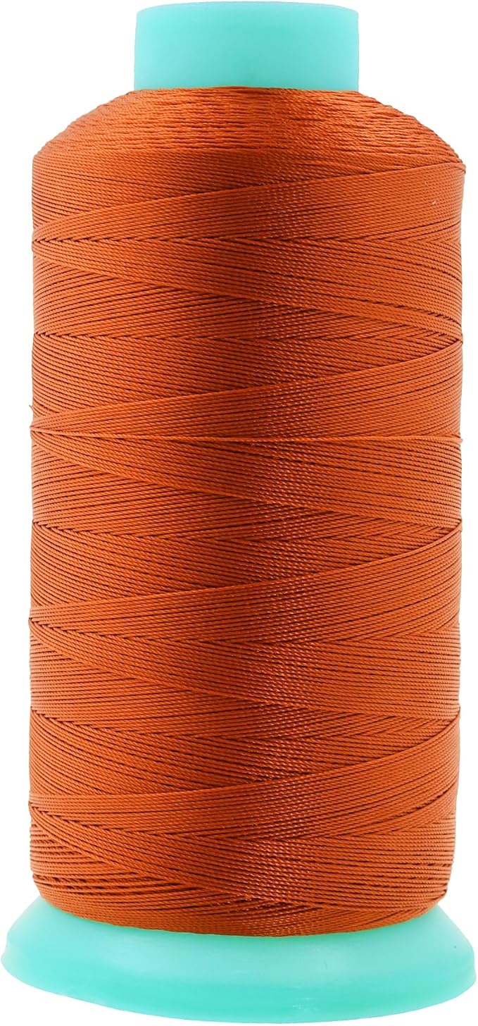 Mandala Crafts Bonded Nylon Thread Burnt Orange Heavy Duty Sewing Threads by MandalaCrafts