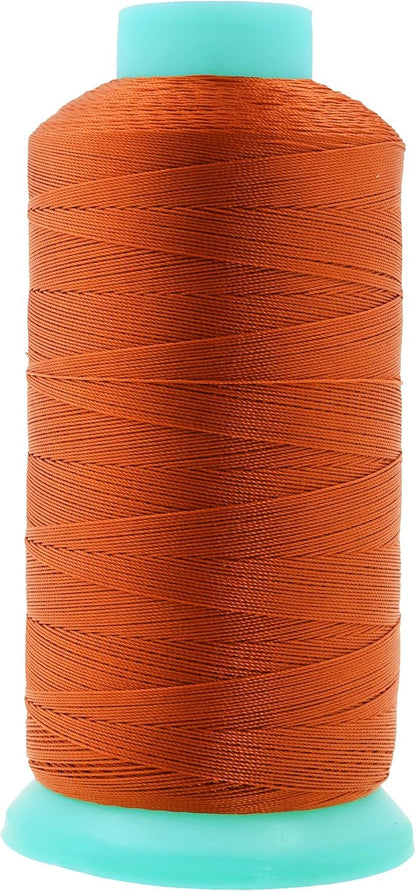 Mandala Crafts Bonded Nylon Thread Burnt Orange Heavy Duty Sewing Threads by MandalaCrafts
