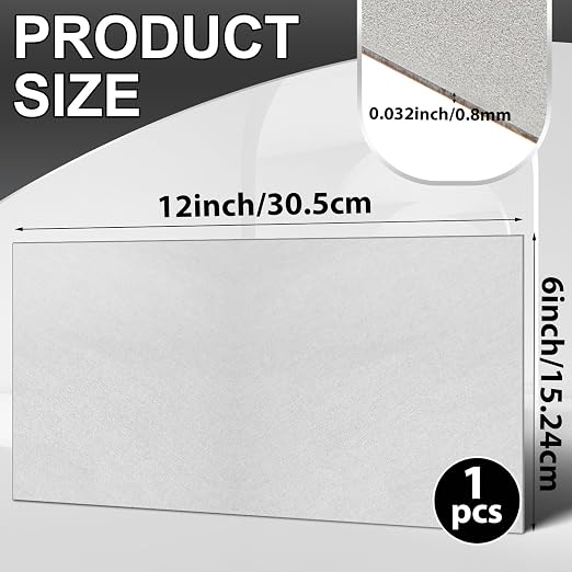 Zonon 1 Pcs 20 Gauge Steel Sheet Metal Cold Roll Steel Sheet 12" x 6" x 0.032" - Image 2