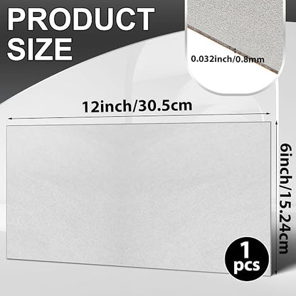 Zonon 1 Pcs 20 Gauge Steel Sheet Metal Cold Roll Steel Sheet 12" x 6" x 0.032" - Image 2