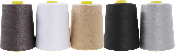 Mandala Crafts 5 Pack of Serger Threads Cones Spools by MandalaCrafts