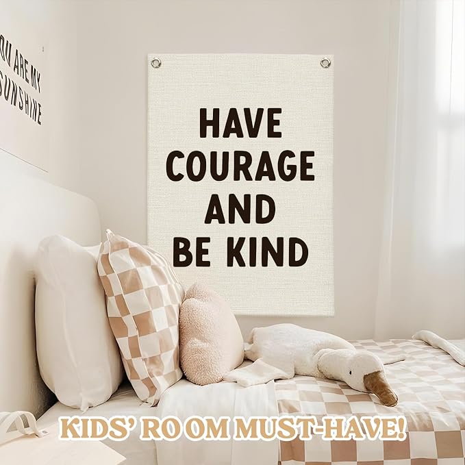 Inspirational Wall Decor Have Courage and Be Kind Positive Motivational Linen - Image 5