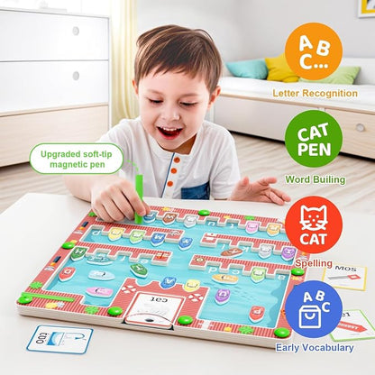 Magnetic Alphabet Maze, Montessori Magnetic Maze Board, Alphabet Puzzle Toddler - Image 3