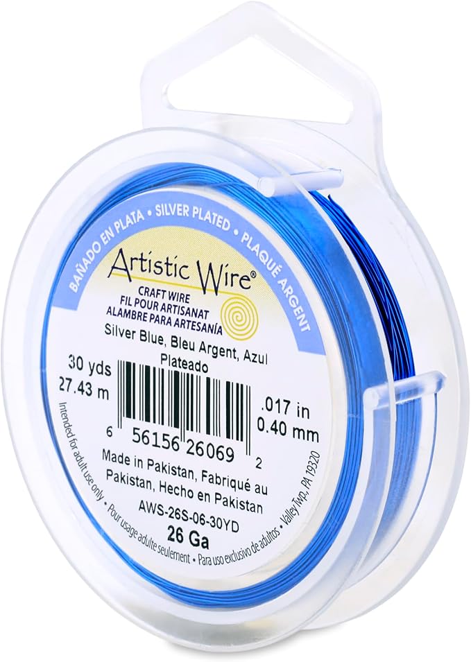 Artistic Wire, 26 Gauge Silver Plated Tarnish Resistant Colored Copper Craft by ArtisticWire