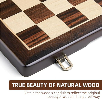 Magnetic Wooden Chess Set for Adults Kids - Image 5