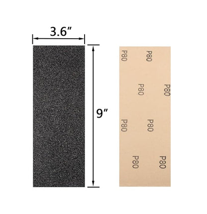 30Pcs 9 x 3.6 Inchs 80 Grit Wet and Dry Handmade Universal Sanding Sheets - Image 2