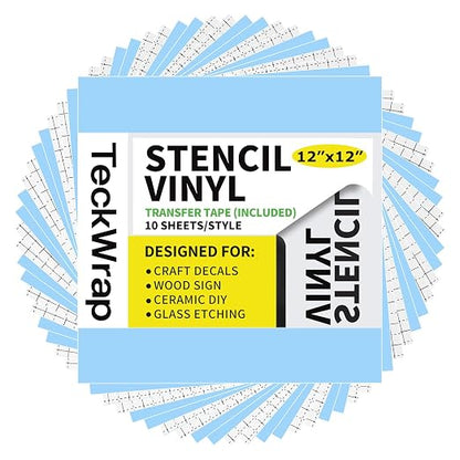 TECKWRAP Blue Stencil Vinyl Adhesive Masking Film by TECKWRAP