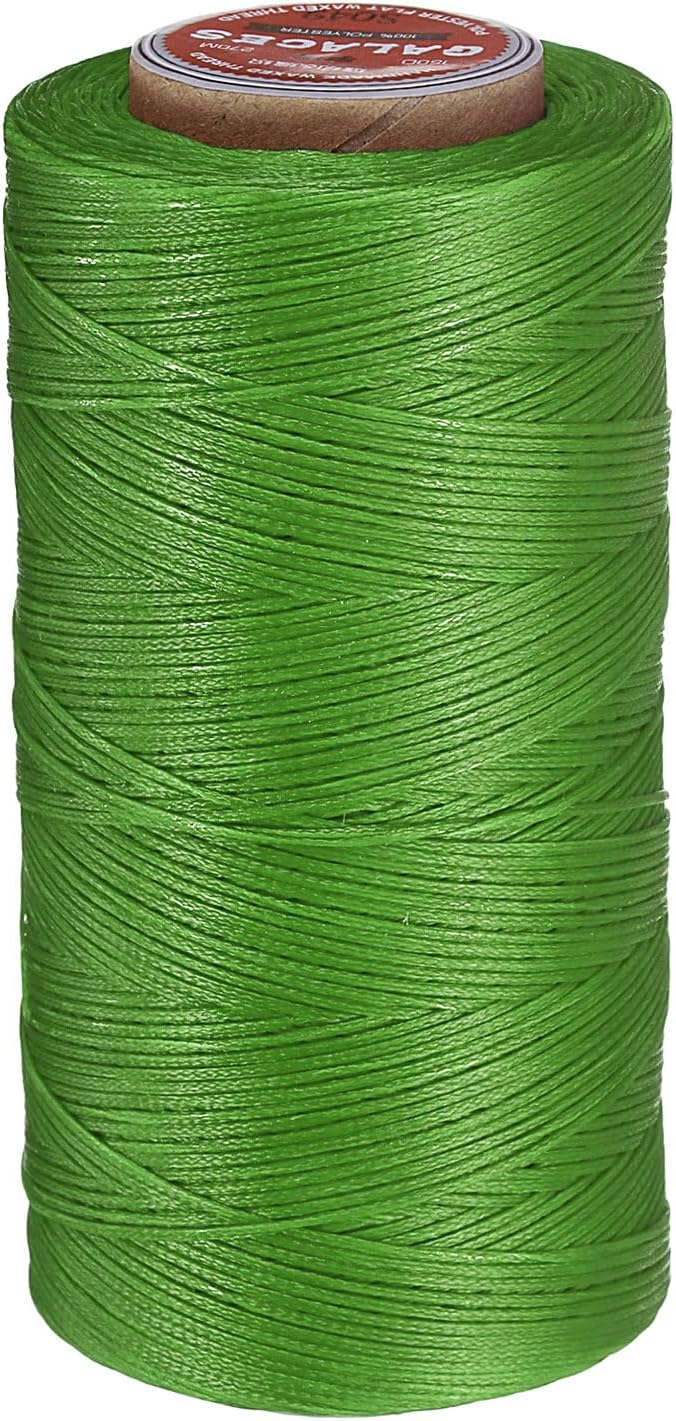 uxcell Flat Leather Sewing Waxed Thread, 270m / 295 Yards Polyester Wax String by uxcell