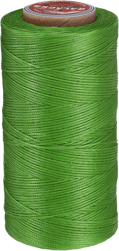 uxcell Flat Leather Sewing Waxed Thread, 270m / 295 Yards Polyester Wax String by uxcell