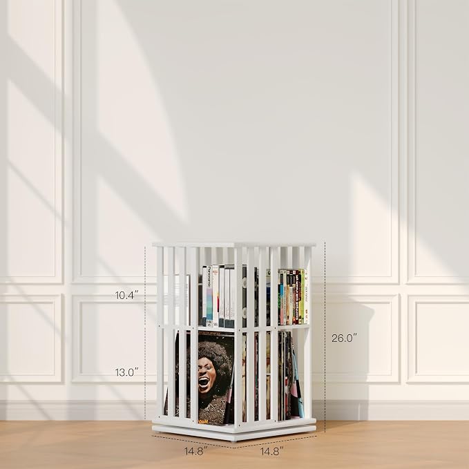 XIMN 360° Rotating Bamboo CD/DVD Shelf - Image 7