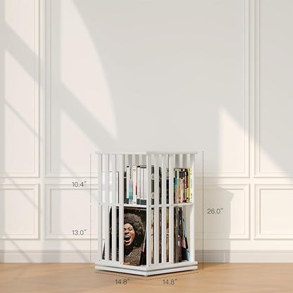 XIMN 360° Rotating Bamboo CD/DVD Shelf - Image 7