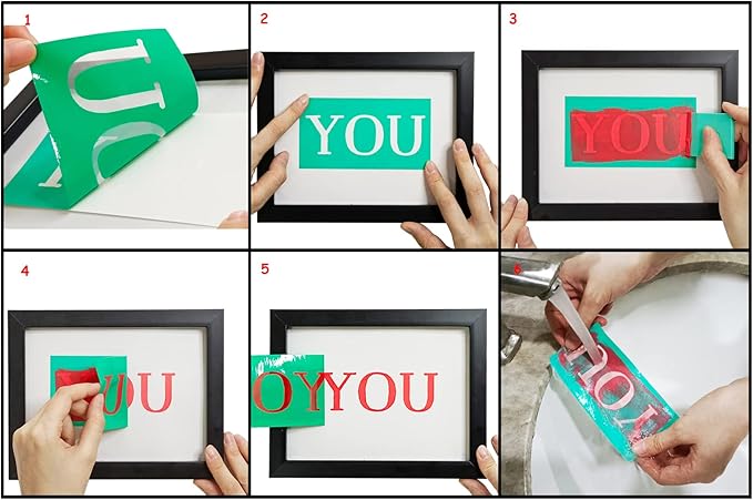 JAJADO Christmas Wish Silk Screen Stencils Reusable Self Adhesive Stencil Silk - Image 4