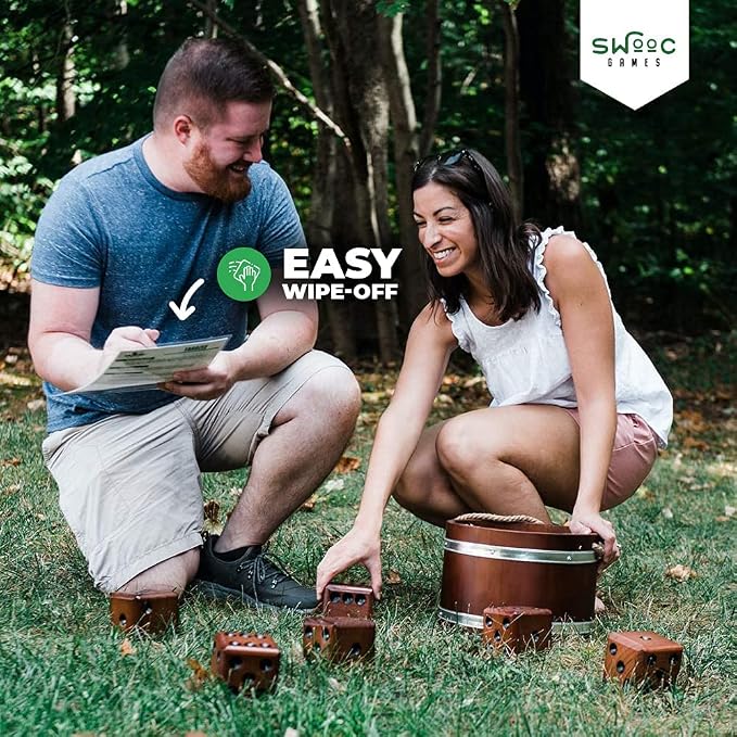 SWOOC Games® - 5 Big Premium Laminated Yardzee & Farkle Score Cards - Large - Image 7