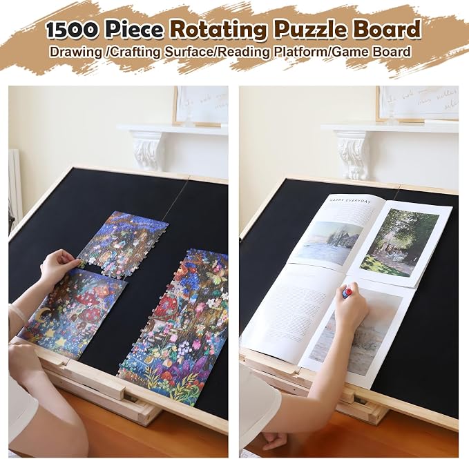 Ancaixin Foldable Puzzle Board 1500 Pieces, Rotating & Tilting Jigsaw Puzzle - Image 7