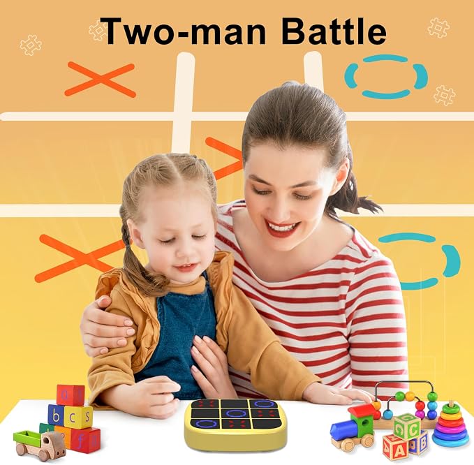 Tic-Tac-Toe Bolt Game, 4-in-1 Handheld Puzzle Games Console, Electronic - Image 6