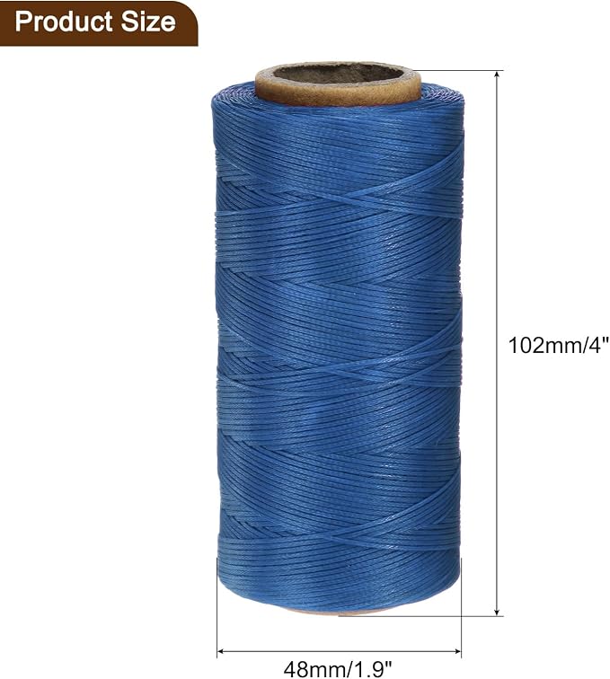 uxcell Leather Sewing Waxed Thread, 284 Yards / 260m 0.8mm 150D Flat Polyester - Image 6