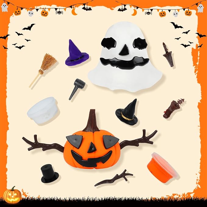YOGFIT 36 Pack Halloween Pumpkin DIY Craft Clay Kit - Image 7