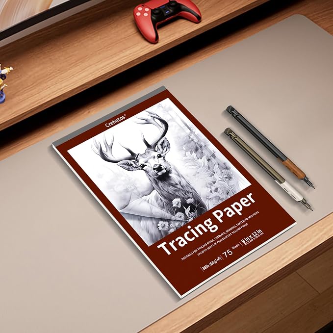 Crehatos 9" x 12" Tracing Paper, Translucent Tracing Pad, 75 Sheets 38lb/60gsm - Image 8
