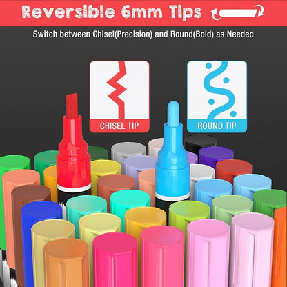 36-Color Liquid Chalk Markers Set, - Image 3