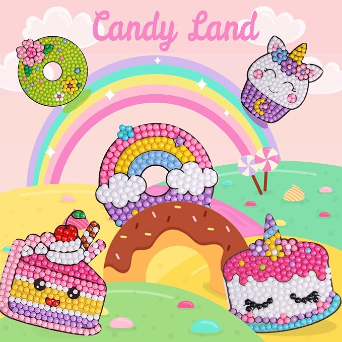 Cymbana Diamond Painting Kits for Kids 20 Pcs Desserts Contains Cupcake - Image 3