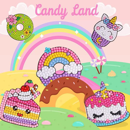 Cymbana Diamond Painting Kits for Kids 20 Pcs Desserts Contains Cupcake - Image 3