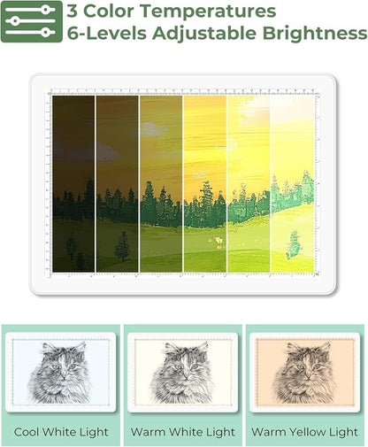 A3 Light Pad for Diamond Painting, Bawaslom Cordless Light Box for Tracing and - Image 3
