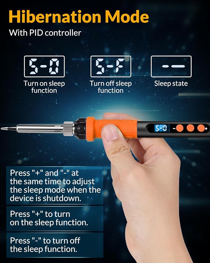 Soldering Iron Kit, 100W High Power Soldering Iron, Fast Heating, Digital - Image 6