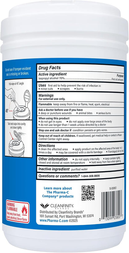 The Pharma-C Company 70% Isopropyl Alcohol Wipes - Image 2
