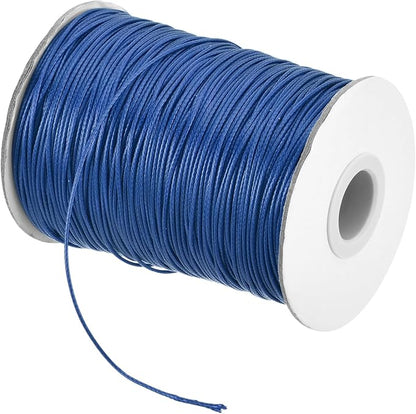 MECCANIXITY Waxed Polyester Cord, 1mm Diameter, 175 Yard, Dark Blue, Beading by MECCANIXITY