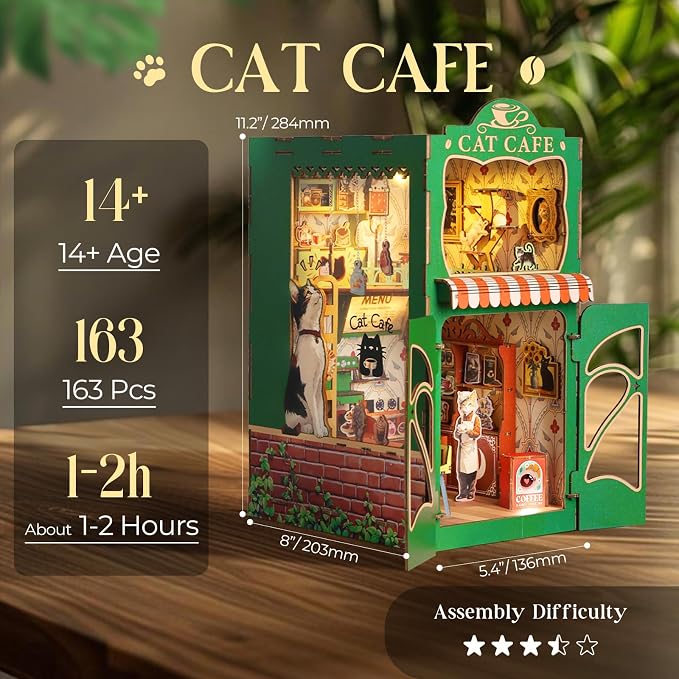 Book Nook Kit, DIY Miniature House Kit - Image 4