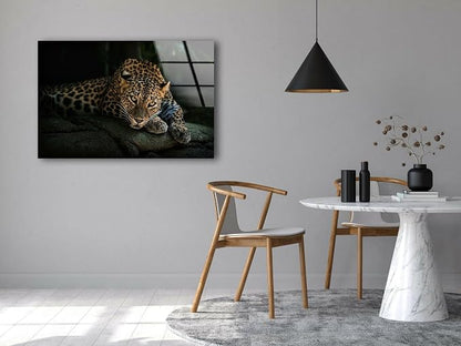 My Photostation.com 60WX40H'' Fierce Leopard Glass Wall ArtTempered Glass - Image 7