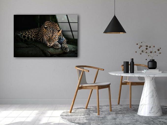 My Photostation.com 48Wx32H'' Fierce Leopard Glass Wall ArtTempered Glass - Image 7